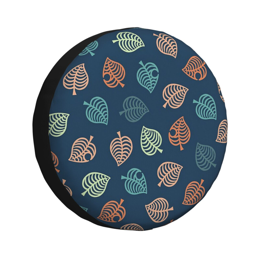 (Nook Leaf Aloha Logo - Green And Orange Tropical Colors_1661) Spare Tire Cover for RV Trailer, Waterproof Wheel Covers Protectors Camper Fit for Jeep-image-OPC-PGN7G6M-NEW