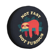 (Not Fast, Not Furious_6578) Spare Tire Cover for RV Trailer, Waterproof Wheel Covers Protectors Camper Fit for Jeep Wrangler Rv SUV Van Truck Travel Vehicle / 14 15 16 17 Inch