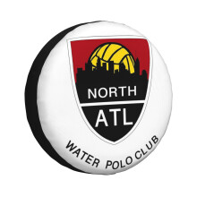 (North Atlanta Water Polo Team Logo_4459) Spare Tire Cover for RV Trailer, Waterproof Wheel Covers Protectors Camper Fit for Jeep Wrangler Rv SUV Van Truck Travel Vehicle / 14 15 16 17 Inch