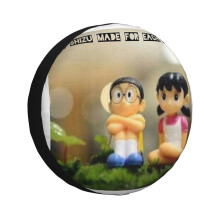 (Nobita Shizuka Design_1371) Spare Tire Cover for RV Trailer, Waterproof Wheel Covers Protectors Camper Fit for Jeep Wrangler Rv SUV Van Truck Travel Vehicle / 14 15 16 17 Inch