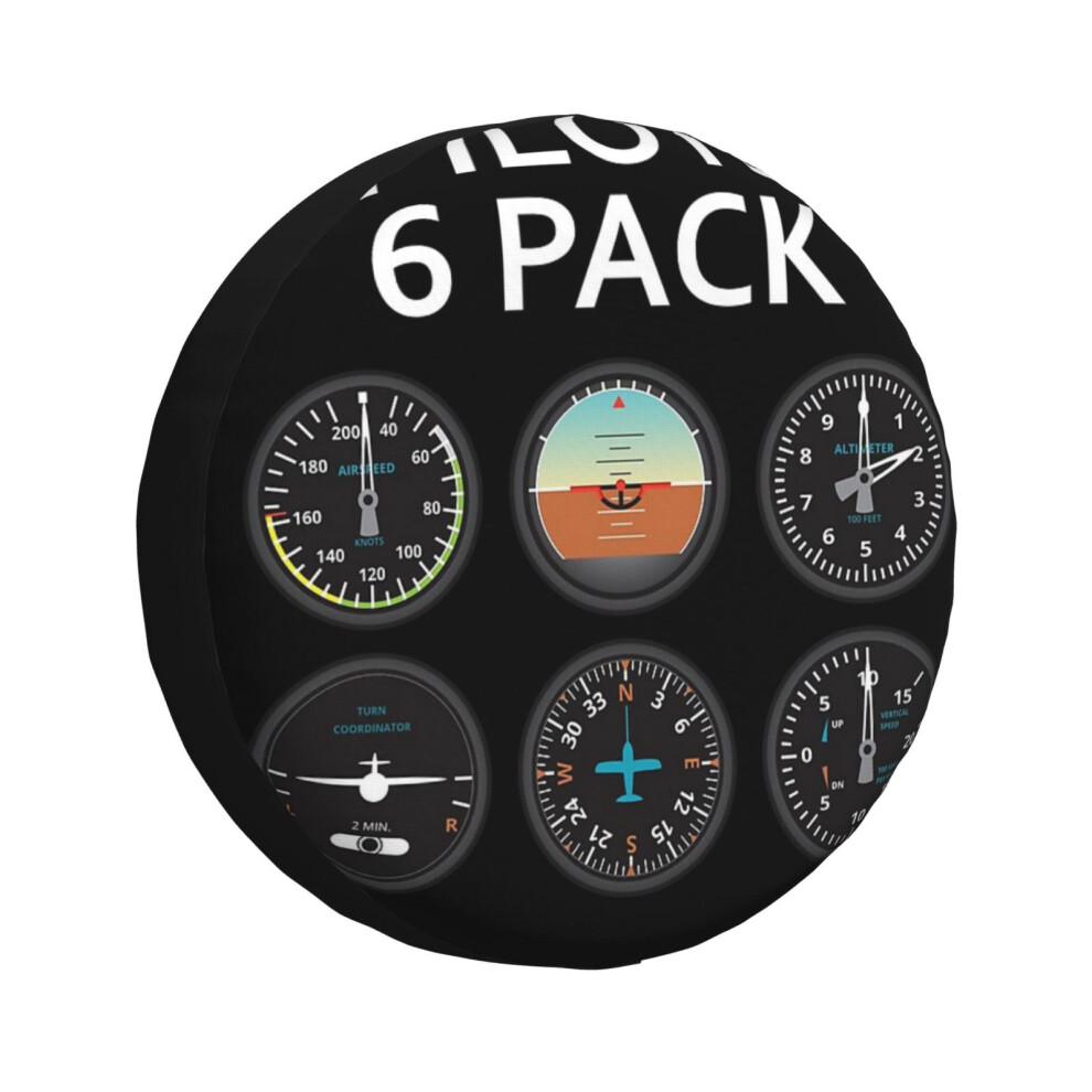 (Pilots Six Pack._3574) Spare Tire Cover For Rv Trailer, Waterproof Wheel Covers Protectors Camper Fit For Jeep Wrangler Rv Suv Van Truck Travel Vehic 6931076126339