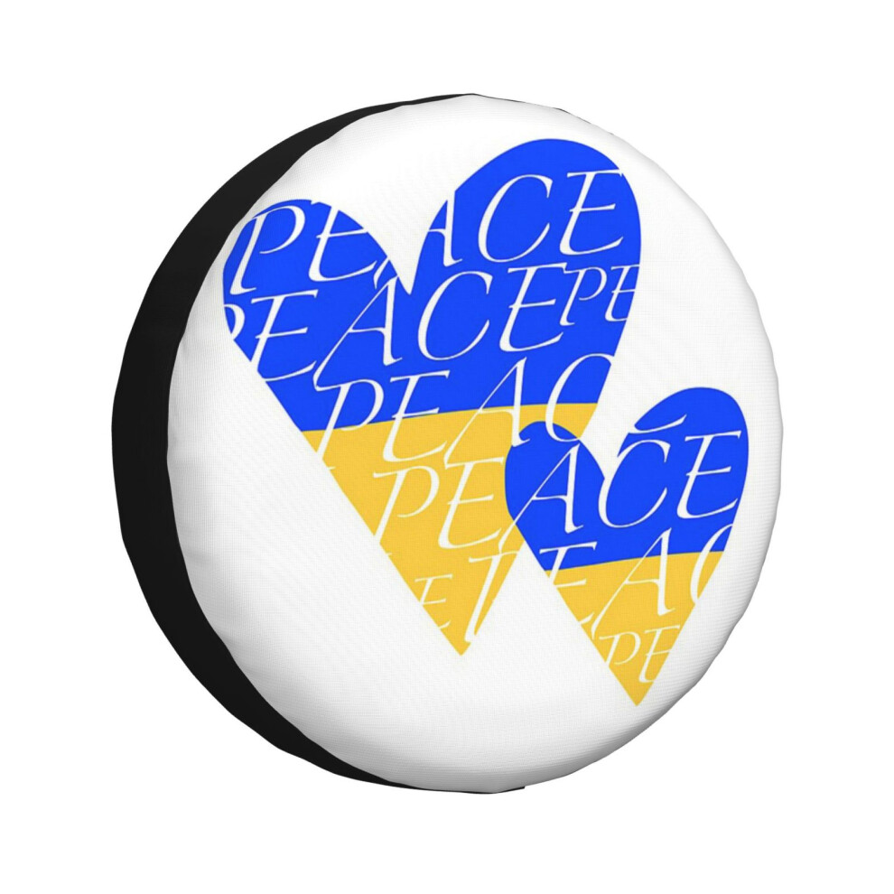 (Peace Love For Ukraine By Amoretista_7338) Spare Tire Cover For Rv Trailer, Waterproof Wheel Covers Protectors Camper Fit For Jeep Wrangler Rv Suv Va 6931076127350