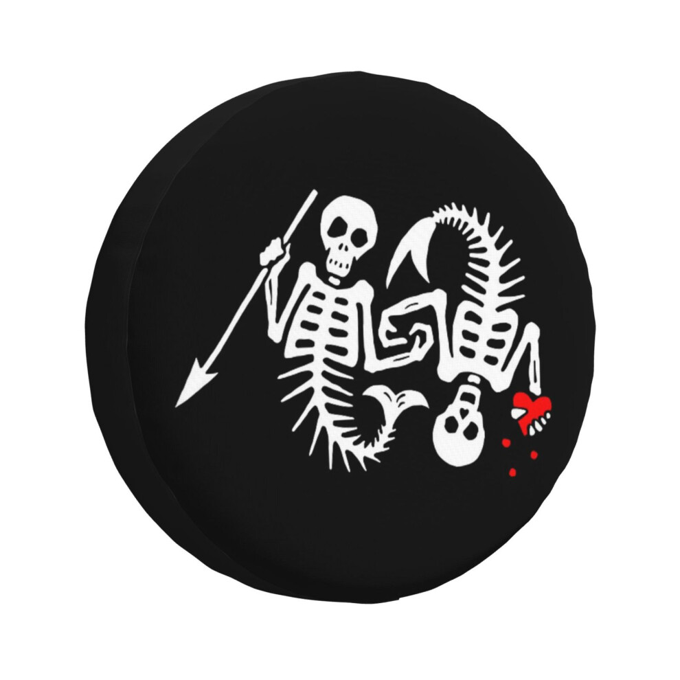 (Our Flag Means Death S2 Skeleton Mermaids Logo_2674) Spare Tire Cover For Rv Trailer, Waterproof Wheel Covers Protectors Camper Fit For Jeep Wrangler 6931076128586