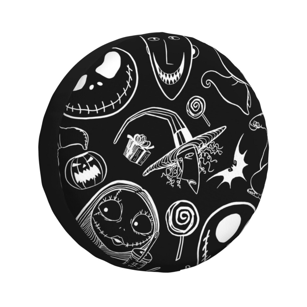 (Nightmare Before Christmas_1765) Spare Tire Cover For Rv Trailer, Waterproof Wheel Covers Protectors Camper Fit For Jeep Wrangler Rv Suv Van Truck Tr 6931076131302