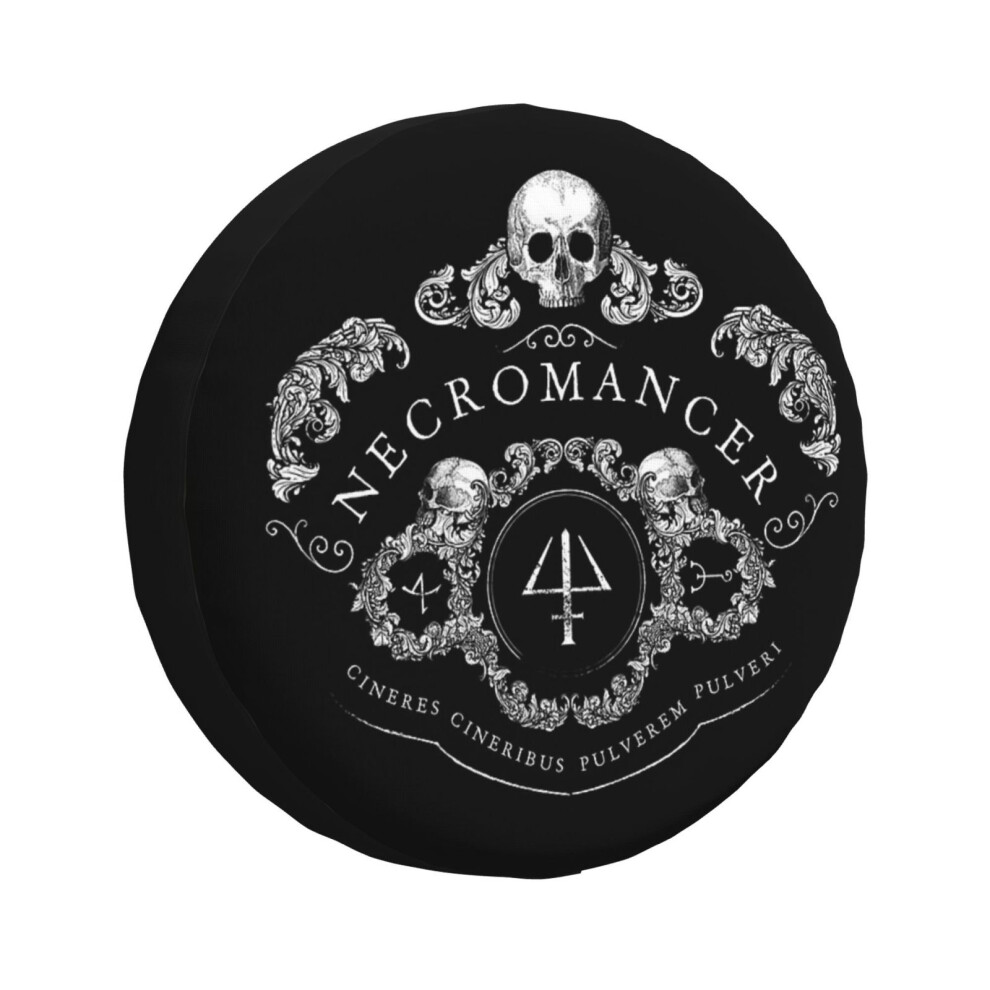 (Necromancer Emblem Ashes To Ashes, Dust To Dust_1489) Spare Tire Cover For Rv Trailer, Waterproof Wheel Covers Protectors Camper Fit For Jeep Wrangle 6931076132415