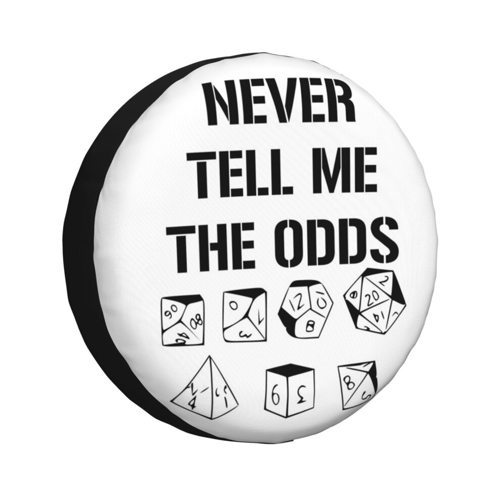 (Never Tell Me The Odds D20 Rpg Games Dice Meme_802) Spare Tire Cover For Rv Trailer, Waterproof Wheel Covers Protectors Camper Fit For Jeep Wrangler 6931076132026