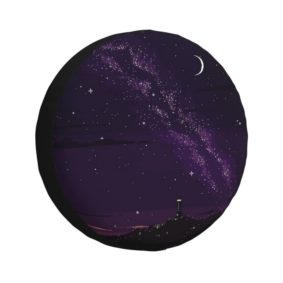 (Observatory Island_1309) Spare Tire Cover For Rv Trailer, Waterproof Wheel Covers Protectors Camper Fit For Jeep Wrangler Rv Suv Van Truck Travel Veh 6931076130213