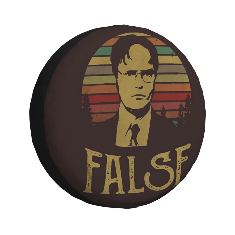 (Office Tv Series Dwight Schrute False Vintage Graphic_303) Spare Tire Cover For Rv Trailer, Waterproof Wheel Covers Protectors Camper Fit For Jeep Wr 6931076129965