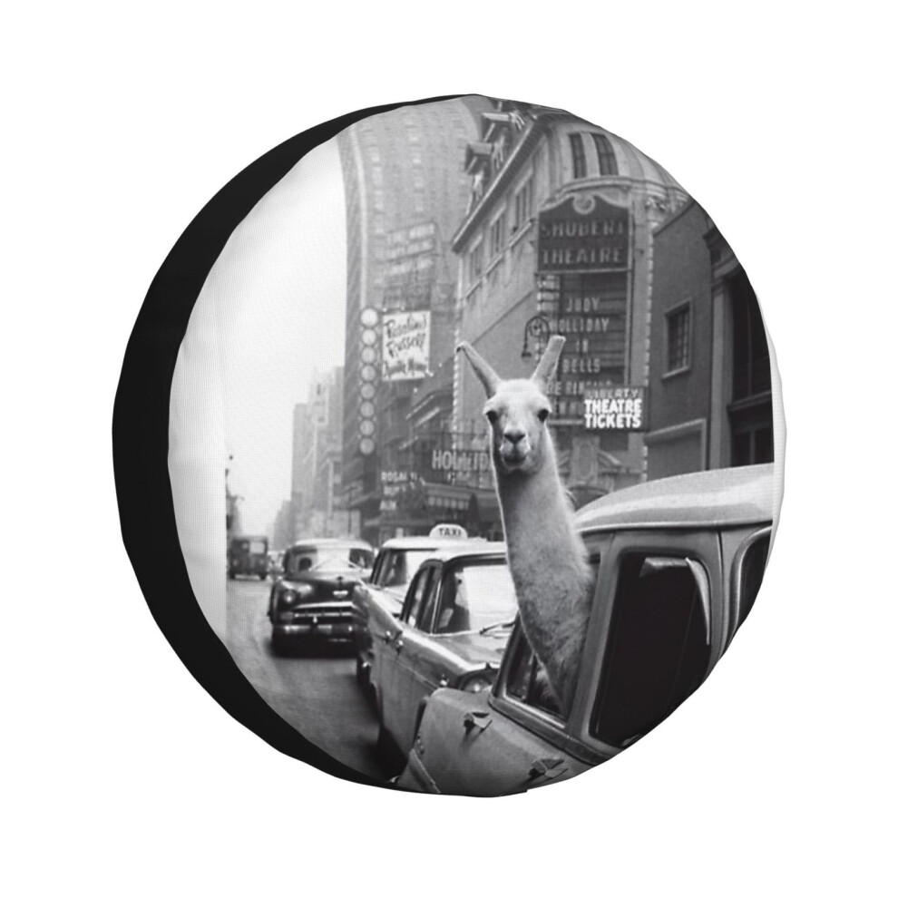 (New York Llama_1502) Spare Tire Cover for RV Trailer, Waterproof Wheel Covers Protectors Camper Fit for Jeep Wrangler Rv SUV Van Truck Travel Vehicle-image-OPC-PGN7GQH-NEW