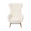 Living And Home Lambswool Upholstered Rocking Chair, White 4