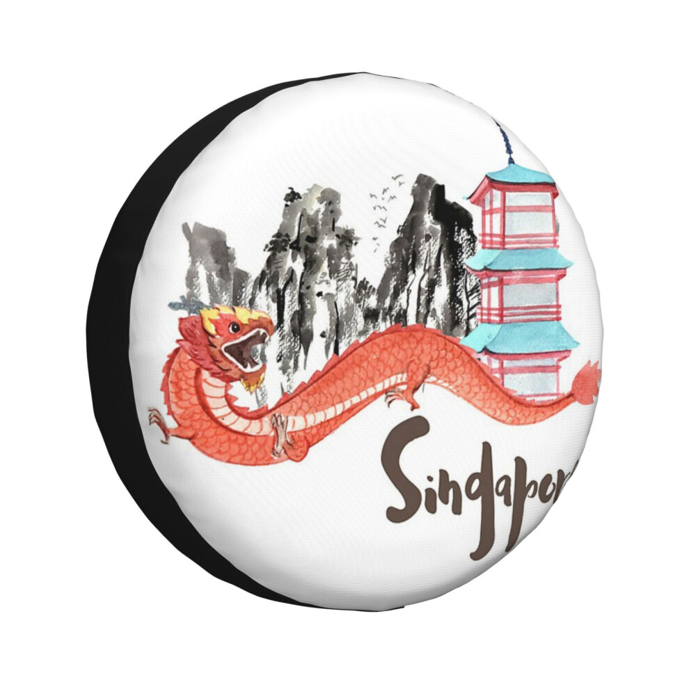 (Singapore Travel_3980) Spare Tire Cover For Rv Trailer, Waterproof Wheel Covers Protectors Camper Fit For Jeep Wrangler Rv Suv Van Truck Travel Vehic 6931076135713