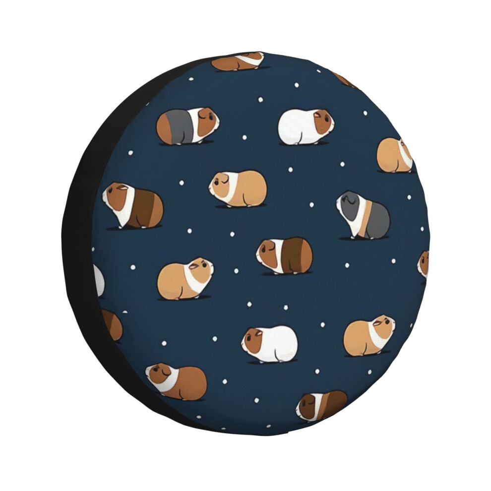 (Little Guinea On Navy_1404) Spare Tire Cover For Rv Trailer, Waterproof Wheel Covers Protectors Camper Fit For Jeep Wrangler Rv Suv Van Truck Travel 6931076121150