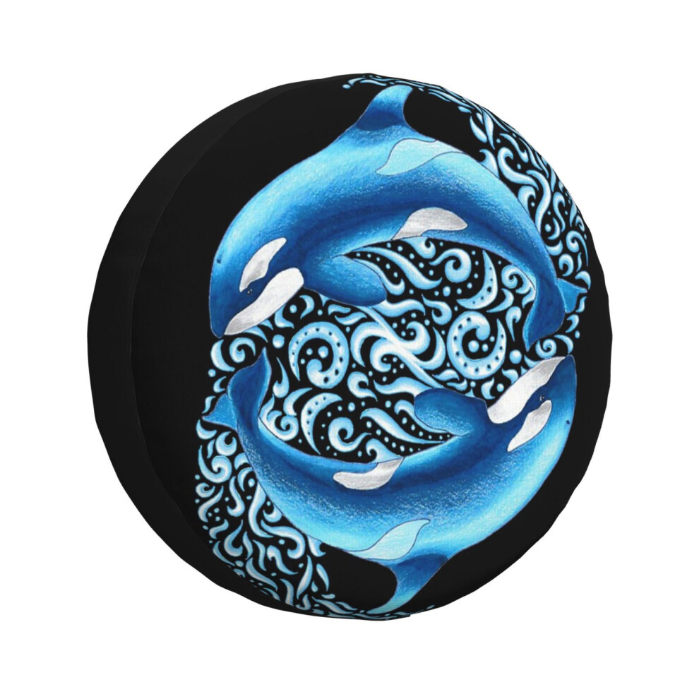(Orca Totem_1759) Spare Tire Cover For Rv Trailer, Waterproof Wheel Covers Protectors Camper Fit For Jeep Wrangler Rv Suv Van Truck Travel Vehicle / 1 6931076128968
