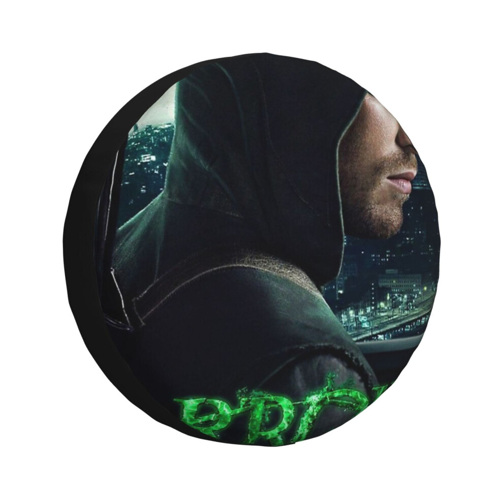 (Oliver Queen The ' Arrow'_6461) Spare Tire Cover For Rv Trailer, Waterproof Wheel Covers Protectors Camper Fit For Jeep Wrangler Rv Suv Van Truc Green 6931076129620