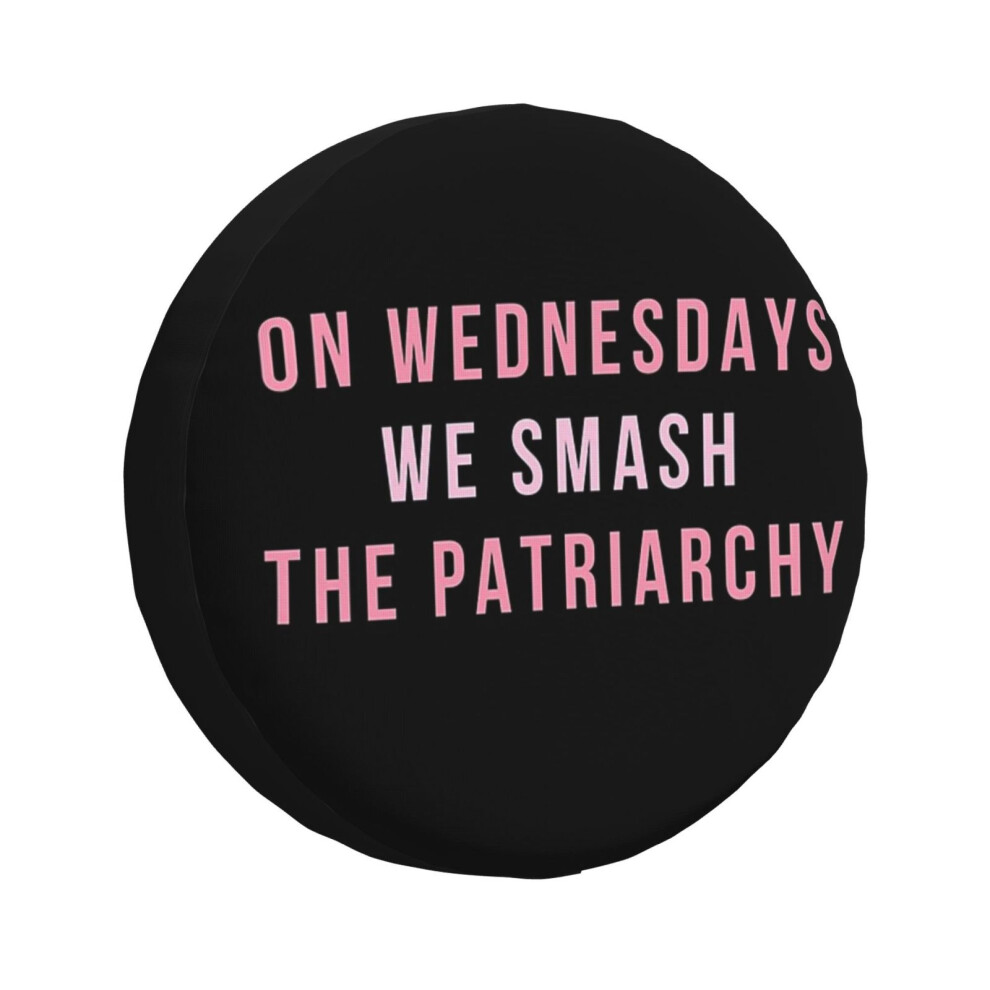 (On Wednesday's We Smash The Patriarchy_7353) Spare Tire Cover for RV Trailer, Waterproof Wheel Covers Protectors Camper Fit for Jeep Wrangler Rv SUV-image-OPC-PGN7HMR-NEW