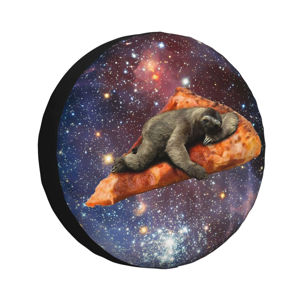 (Pizza Sloth In Space_3947) Spare Tire Cover For Rv Trailer, Waterproof Wheel Covers Protectors Camper Fit For Jeep Wrangler Rv Suv Van Truck Travel V 6931076125820