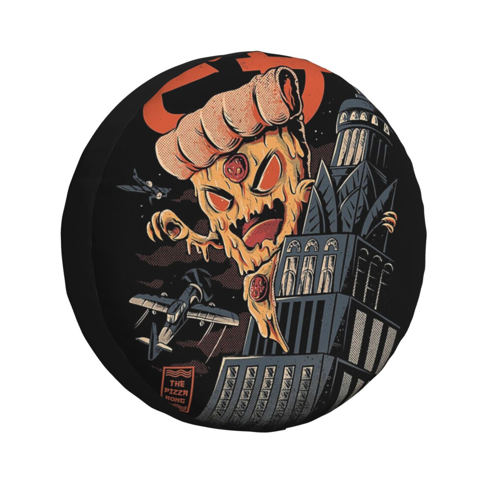 (Pizza Kong_191) Spare Tire Cover For Rv Trailer, Waterproof Wheel Covers Protectors Camper Fit For Jeep Wrangler Rv Suv Van Truck Travel Vehicle / 14 6931076125851