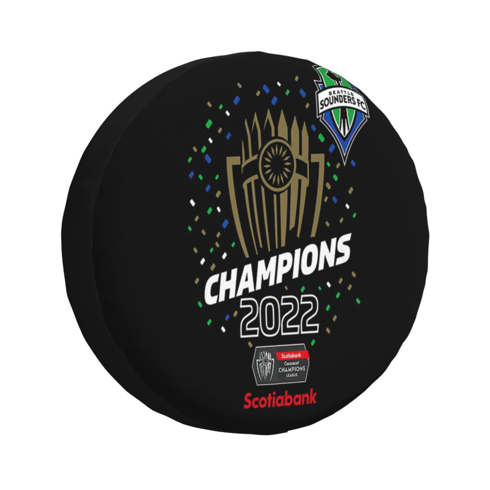 (Seattle Sounders Champions 2022-Champions League_5959) Spare Tire Cover For Rv Trailer, Waterproof Wheel Covers Protectors Camper Fit For Jeep Wrangl 6931076137212