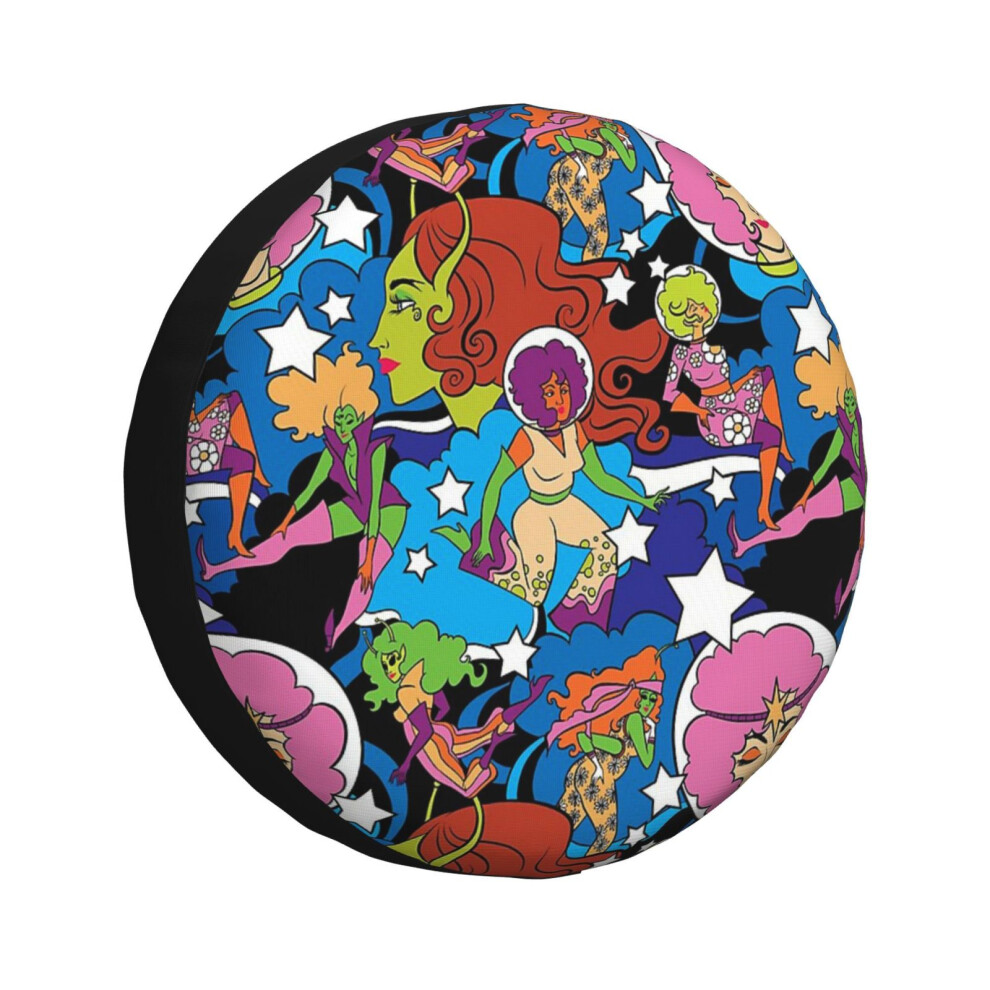 (Space Babes From Outer Space_5879) Spare Tire Cover For Rv Trailer, Waterproof Wheel Covers Protectors Camper Fit For Jeep Wrangler Rv Suv Van Truck 6931076133702