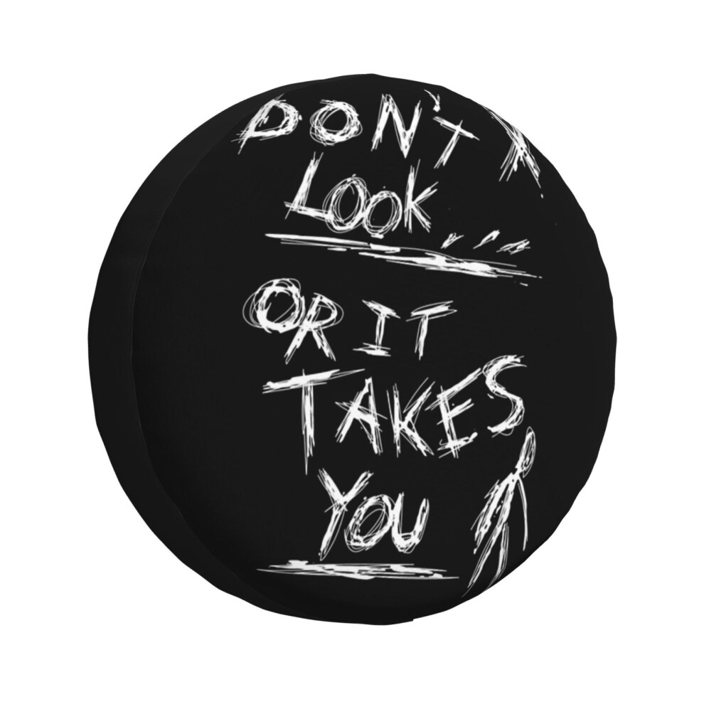 (Slenderman Pages - Don't Look ( Version)_3011) Spare Tire Cover For Rv Trailer, Waterproof Wheel Covers Protectors Camper Fit For Jeep Wrangler White 6931076134938