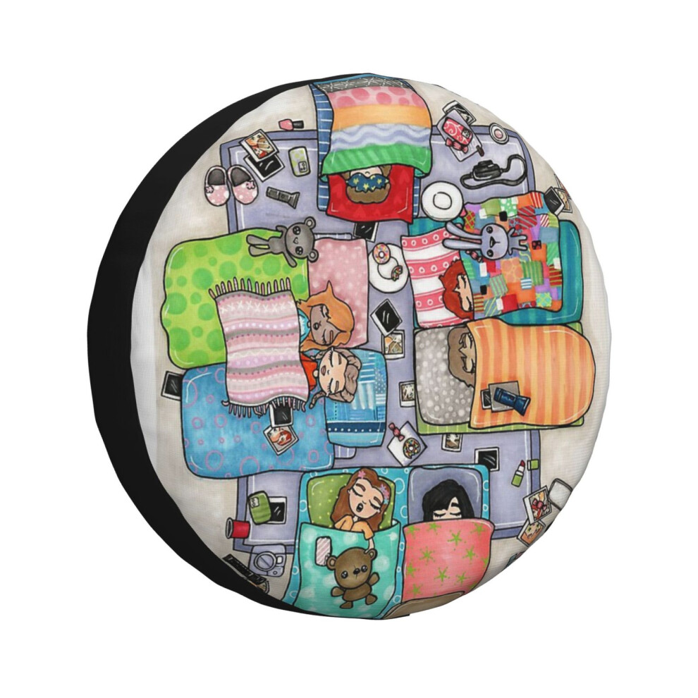 (Slumber Party_5174) Spare Tire Cover for RV Trailer, Waterproof Wheel Covers Protectors Camper Fit for Jeep Wrangler Rv SUV Van Truck Travel Vehicle-image-OPC-PGN7J29-NEW