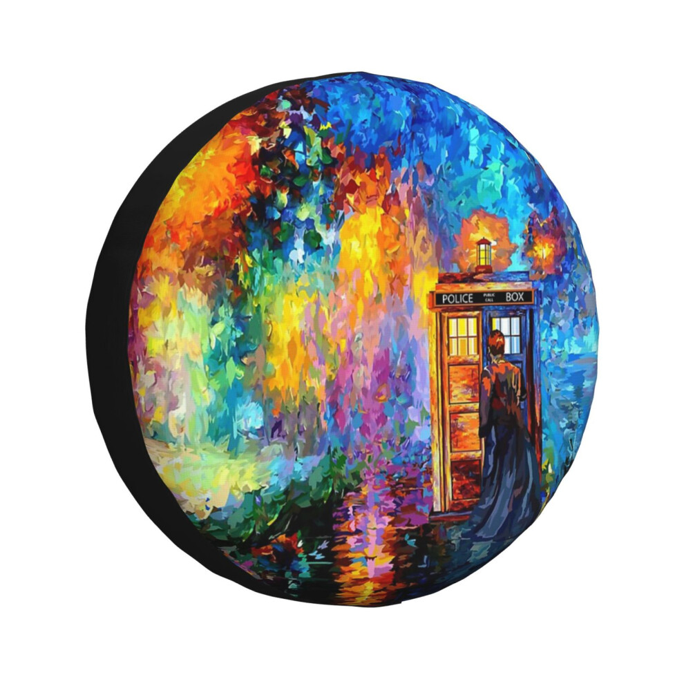 (Mysterious Man At Beautiful Rainbow Place_1008) Spare Tire Cover For Rv Trailer, Waterproof Wheel Covers Protectors Camper Fit For Jeep Wrangler Rv S 6931076133214