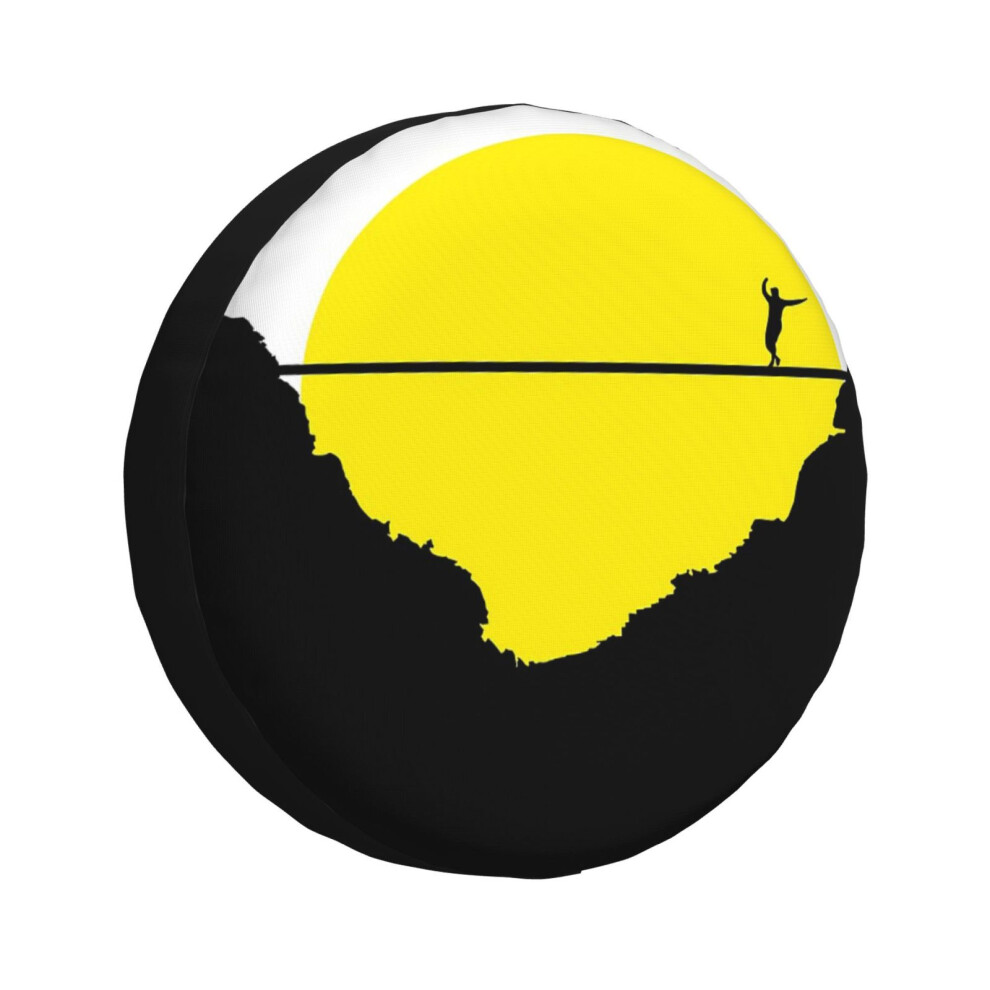 (Slackline, Highline, Slacklining_34) Spare Tire Cover For Rv Trailer, Waterproof Wheel Covers Protectors Camper Fit For Jeep Wrangler Rv Suv Van Truc 6931076135171