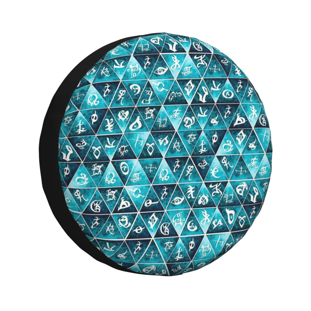 (Shadowhunters Runes Mosaic_4368) Spare Tire Cover for RV Trailer, Waterproof Wheel Covers Protectors Camper Fit for Jeep Wrangler Rv SUV Van Truck Tr-image-OPC-PGN7JB7-NEW