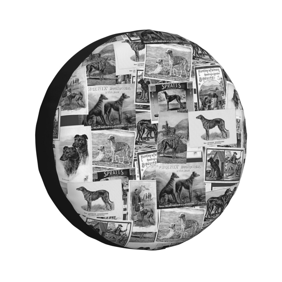 (Scottish Deerhound Advertisements From The 1930S_7301) Spare Tire Cover For Rv Trailer, Waterproof Wheel Covers Protectors Camper Fit For Jeep Wrangl 6931076137670