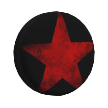 (Red Star Of The Winter Soldier_399) Spare Tire Cover for RV Trailer, Waterproof Wheel Covers Protectors Camper Fit for Jeep Wrangler Rv SUV Van Truck Travel Vehicle / 14 15 16 17 Inch