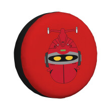 (Red Striker Borg_2550) Spare Tire Cover for RV Trailer, Waterproof Wheel Covers Protectors Camper Fit for Jeep Wrangler Rv SUV Van Truck Travel Vehicle / 14 15 16 17 Inch