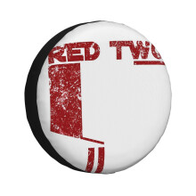 (Red Two_6158) Spare Tire Cover for RV Trailer, Waterproof Wheel Covers Protectors Camper Fit for Jeep Wrangler Rv SUV Van Truck Travel Vehicle / 14 15 16 17 Inch