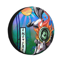(Reflector Shield_5473) Spare Tire Cover for RV Trailer, Waterproof Wheel Covers Protectors Camper Fit for Jeep Wrangler Rv SUV Van Truck Travel Vehicle / 14 15 16 17 Inch
