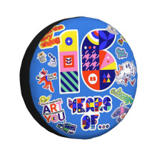 (Redbubble's 16th Birthday _5296) Spare Tire Cover for RV Trailer, Waterproof Wheel Covers Protectors Camper Fit for Jeep Wrangler Rv SUV Van Truck Travel Vehicle / 14 15 16 17 Inch