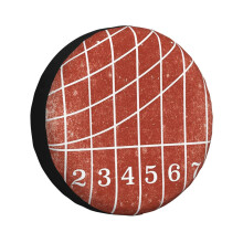 (Red Running Track Distressed Style_1015) Spare Tire Cover for RV Trailer, Waterproof Wheel Covers Protectors Camper Fit for Jeep Wrangler Rv SUV Van Truck Travel Vehicle / 14 15 16 17 Inch
