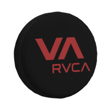 (Red VA RVCA Logo_1387) Spare Tire Cover for RV Trailer, Waterproof Wheel Covers Protectors Camper Fit for Jeep Wrangler Rv SUV Van Truck Travel Vehicle / 14 15 16 17 Inch