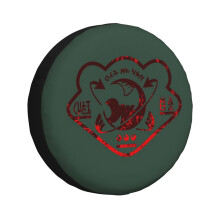 (Reds Grizz _4131) Spare Tire Cover for RV Trailer, Waterproof Wheel Covers Protectors Camper Fit for Jeep Wrangler Rv SUV Van Truck Travel Vehicle / 14 15 16 17 Inch