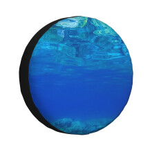 (Reflections On The Great Barrier Reef_1582) Spare Tire Cover for RV Trailer, Waterproof Wheel Covers Protectors Camper Fit for Jeep Wrangler Rv SUV Van Truck Travel Vehicle / 14 15 16 17 Inch