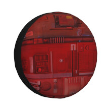 (Red Dwarf_2337) Spare Tire Cover for RV Trailer, Waterproof Wheel Covers Protectors Camper Fit for Jeep Wrangler Rv SUV Van Truck Travel Vehicle / 14 15 16 17 Inch