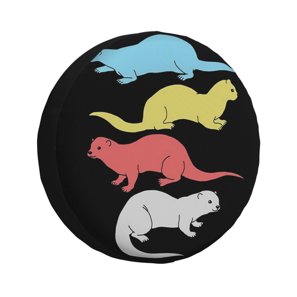 (Retro Otter Always Be An Otter Vintage Sea Otter Lover_2512) Spare Tire Cover For Rv Trailer, Waterproof Wheel Covers Protectors Camper Fit For Jeep 6931076141035
