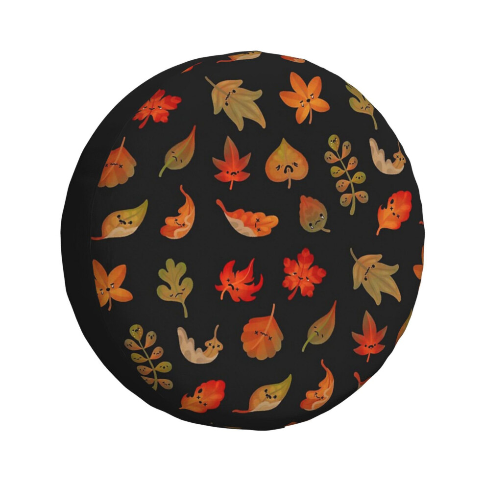(Sad Fallen Leaves_6190) Spare Tire Cover For Rv Trailer, Waterproof Wheel Covers Protectors Camper Fit For Jeep Wrangler Rv Suv Van Truck Travel Vehi 6931076138912