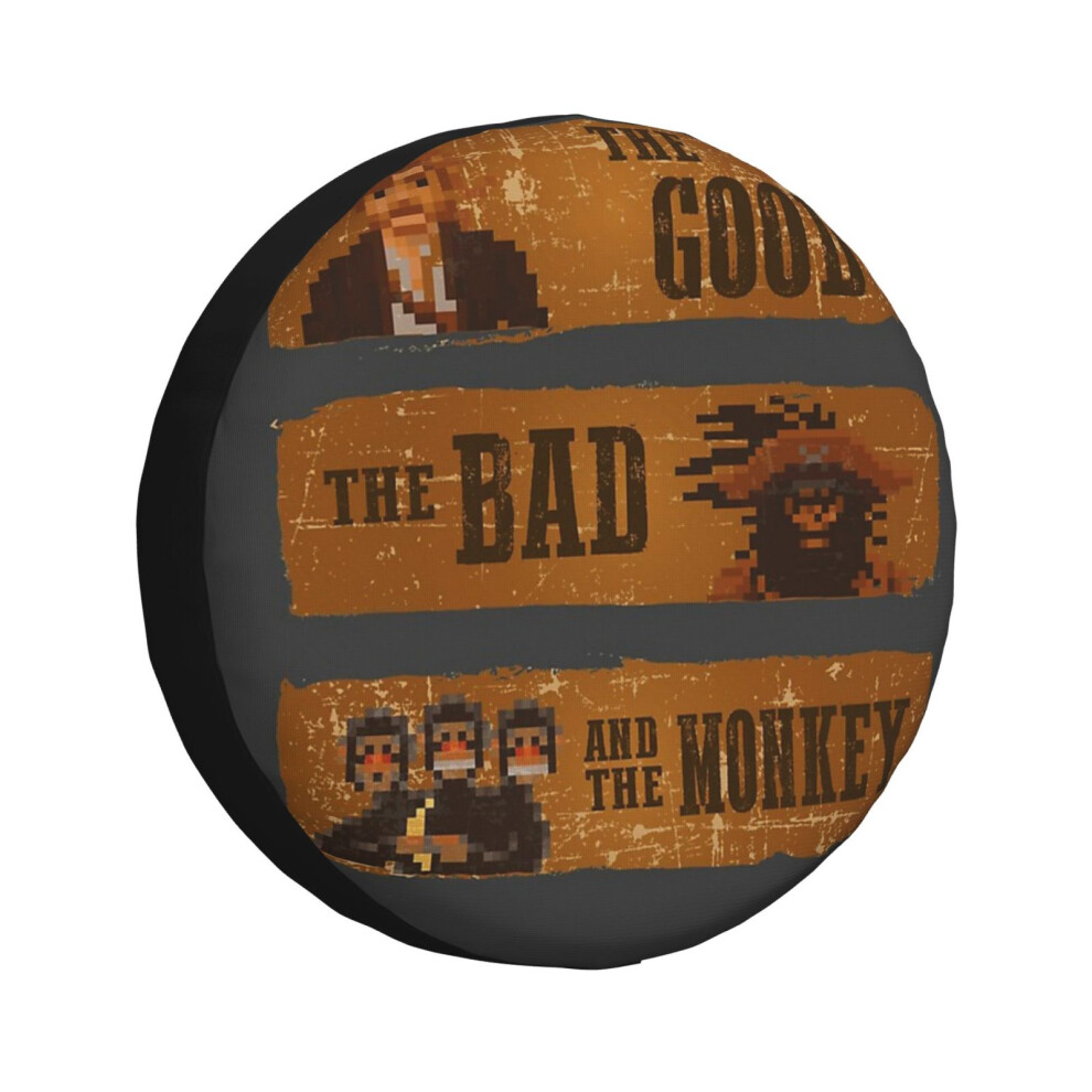 (The Good, The Bad And The Monkey_3706) Spare Tire Cover For Rv Trailer, Waterproof Wheel Covers Protectors Camper Fit For Jeep Wrangler Rv Suv Van Tr 6931076146801
