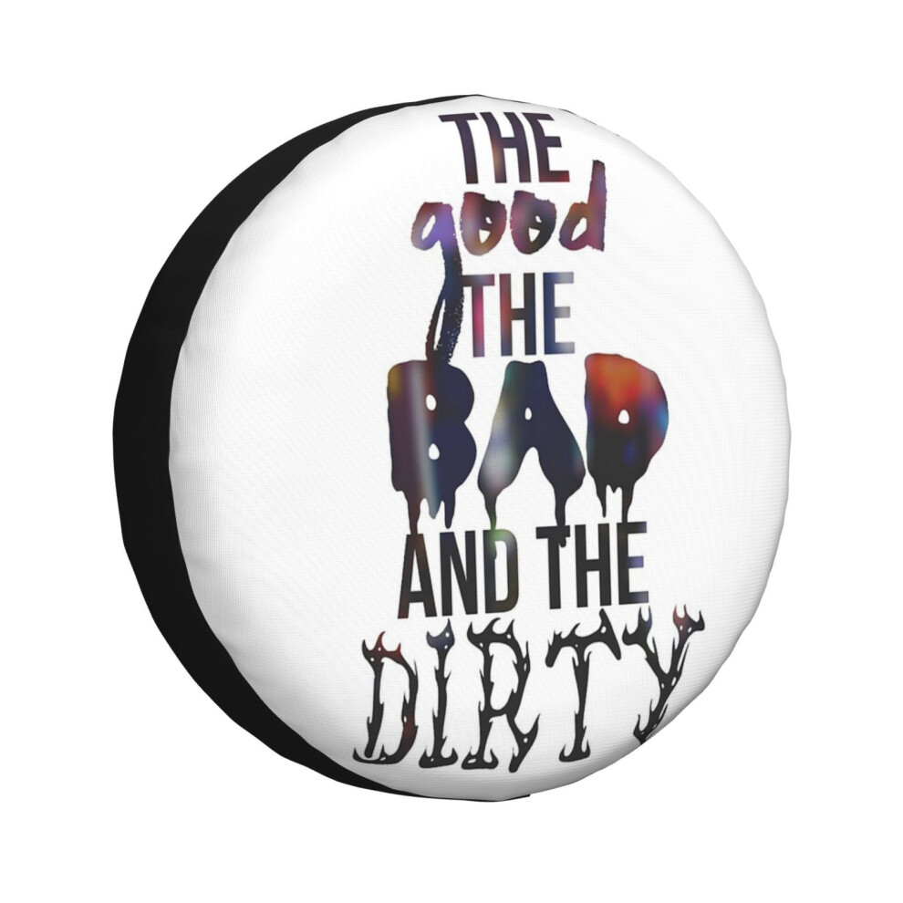 (The Good The Bad And The Dirty_5248) Spare Tire Cover For Rv Trailer, Waterproof Wheel Covers Protectors Camper Fit For Jeep Wrangler Rv Suv Van Truc 6931076146825