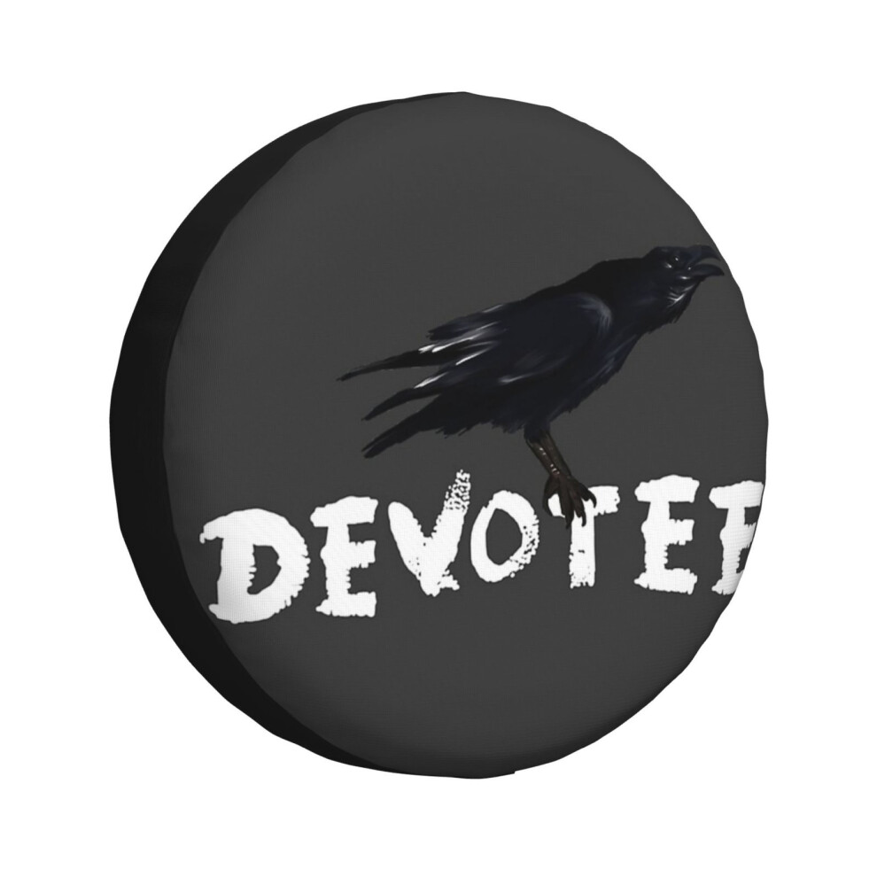 (The Devotee's Crow_4031) Spare Tire Cover For Rv Trailer, Waterproof Wheel Covers Protectors Camper Fit For Jeep Wrangler Rv Suv Van Truck Travel Veh 6931076147211