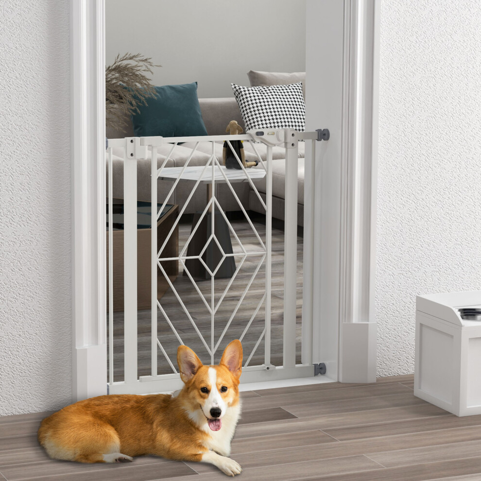 Pressure Fit Safety Gate w/ Auto Closing Door, Double Locking, Openings 74-80cm