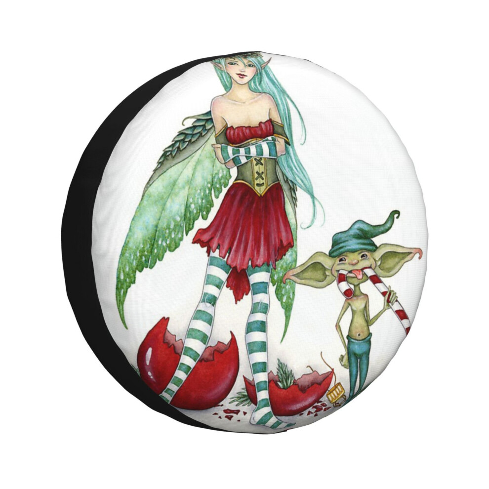 (The Naughty List_2557) Spare Tire Cover For Rv Trailer, Waterproof Wheel Covers Protectors Camper Fit For Jeep Wrangler Rv Suv Van Truck Travel Vehic 6931076145781