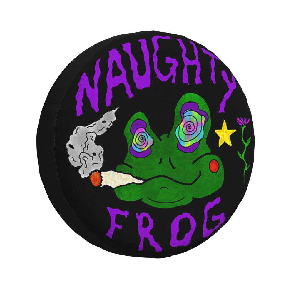 (Naughty Frog Logo 1_1269) Spare Tire Cover for RV Trailer, Waterproof Wheel Covers Protectors Camper Fit for Jeep Wrangler Rv SUV Van Truck Travel Ve-image-OPC-PGN7KQB-NEW