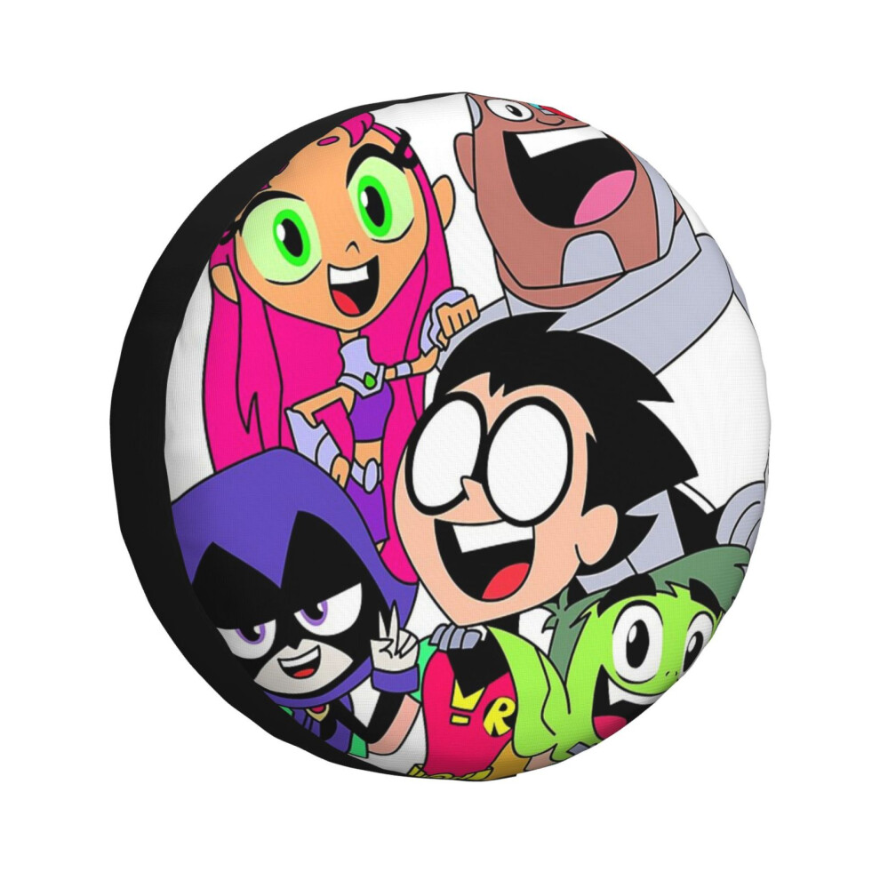 (Teen Titans Picture_5759) Spare Tire Cover For Rv Trailer, Waterproof Wheel Covers Protectors Camper Fit For Jeep Wrangler Rv Suv Van Truck Travel Ve 6931076148560