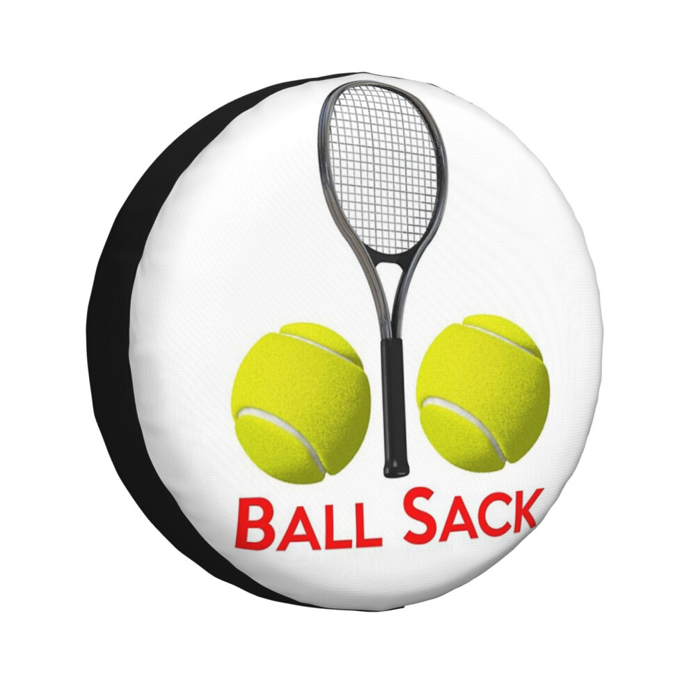 (Tennis Player Coach Gifts - Ball Sack Funny Gift Ideas For Tennis Players Coaches - Great Ball For B) Spare Tire Cover For Rv Trailer, Waterproof Whe 6931076148430
