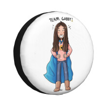 (Team Gabby!_3864) Spare Tire Cover for RV Trailer, Waterproof Wheel Covers Protectors Camper Fit for Jeep Wrangler Rv SUV Van Truck Travel Vehicle / 14 15 16 17 Inch